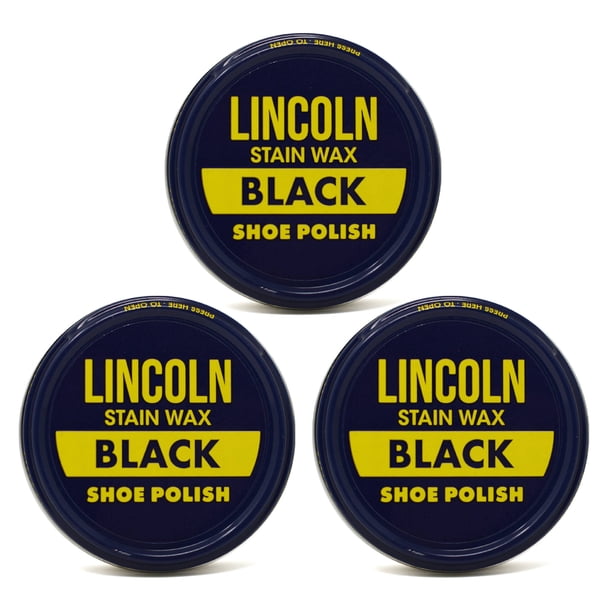 Lincoln Shoe Wax Polish Black 3 Ounces (3 Pack)