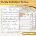 thumbnail image 2 of 43Pcs Sea Wave Water Soluble Hand Sewing Stabilizers 8.3"x11.7" Ocean Wave Embroidery Pattern Stabilizer 4 Sheets Summer Stick and Stitch Embroidery Paper Sticker, 2 of 7