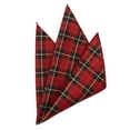 thumbnail image 2 of Jacob Alexander Royal Tartans Plaid Wallace Pocket Square Handkerchief - Red, 2 of 4