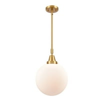 447-1S-SG-G201-10-Innovations Lighting-Beacon - 1 Light Stem Hung Mini Pendant In Industrial Style-14.13 Inches Tall and 10 Inches Wide-Satin Gold