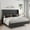 Dark gray, variant on Merluxy King Bed Frame with 51.2" Wingback Headboard,Linen Upholstered,No Box Spring Needed,Dark Grey