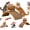 S-14*6*10in, variant on Cat Scratching Ball On Stand, Interactive Cat Scratcher with 360° Rotating Sisal Ball, Solid Wood Slanted Cat Scratching Board Design, Protects Furniture & Rugs (S-14 * 6 * 10in)