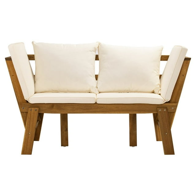 SEI Fauteuil Lounge d'Extérieur Convertible en Bois Dolavon, Naturel
