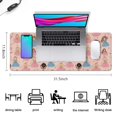 thumbnail image 5 of Long Mouse Pads for Desk,Colorful Princess Dance Pattern Desk Mats on Top Of Desks, Desk Mouse Pad Extra Large with 3mm Non-Slip Base and Stitched Edge for Gaming,Office,Work,Home 31.5"x11.8", 5 of 6