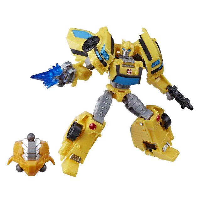 Transformers Toys Cyberverse Deluxe Class Bumblebee Action Figure, Sting Shot Attack Move and Build-A-Figure Piece