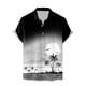 thumbnail image 1 of Camisas s Para Hombre Slim Fit Camisas casuales de manga corta para hombre con estampado 3D, camisas de blusa superior de moda (Black, L), 1 of 3
