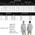thumbnail image 5 of Aisomnus Men Silk Satin Pajamas Set Short Sleeve Button Down Sleepwear Loungewear with Pockets, 5 of 7