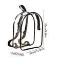 thumbnail image 2 of Heavy Duty Transparent PVC Clear Backpack, Large Capacity Bag, Stadium Approved for Concerts/Work, Sports Games and Security Checks, Suitable for Travel and Daily Outdoor Use, 12*10*4in, Black, 2 of 7
