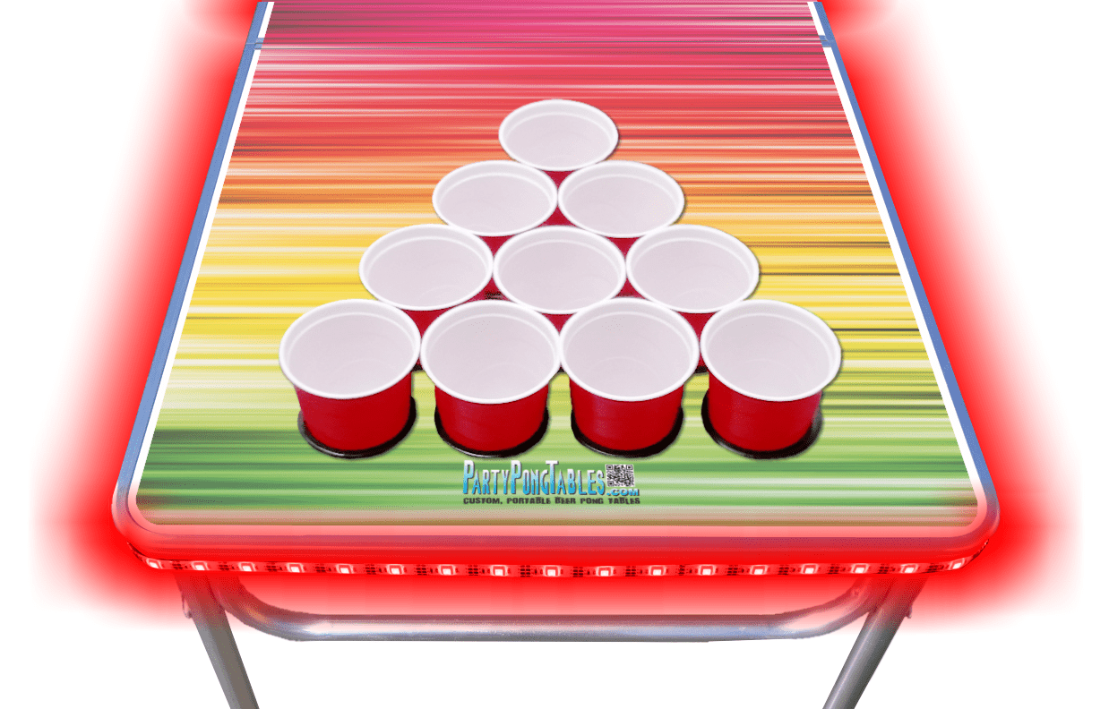 Table de Bière Pong Lumineuse - Table Beer Pong Flash + 60 Red
