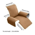 thumbnail image 3 of Universal Recliner Sofa Cover | One-Piece Design for Rocking & Massage Chairs | 55x196cm Pet-Proof Slipcover | Washable Polyester Fabric | Solid Color Furniture Protector, 3 of 4