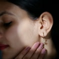 thumbnail image 5 of Rosec Jewels Natural Diamond Star Drop Earrings for Women - HI Color SI Clarity - Diamond Hoop Earrings - Ready to Gift, 18K Yellow Gold, 5 of 8