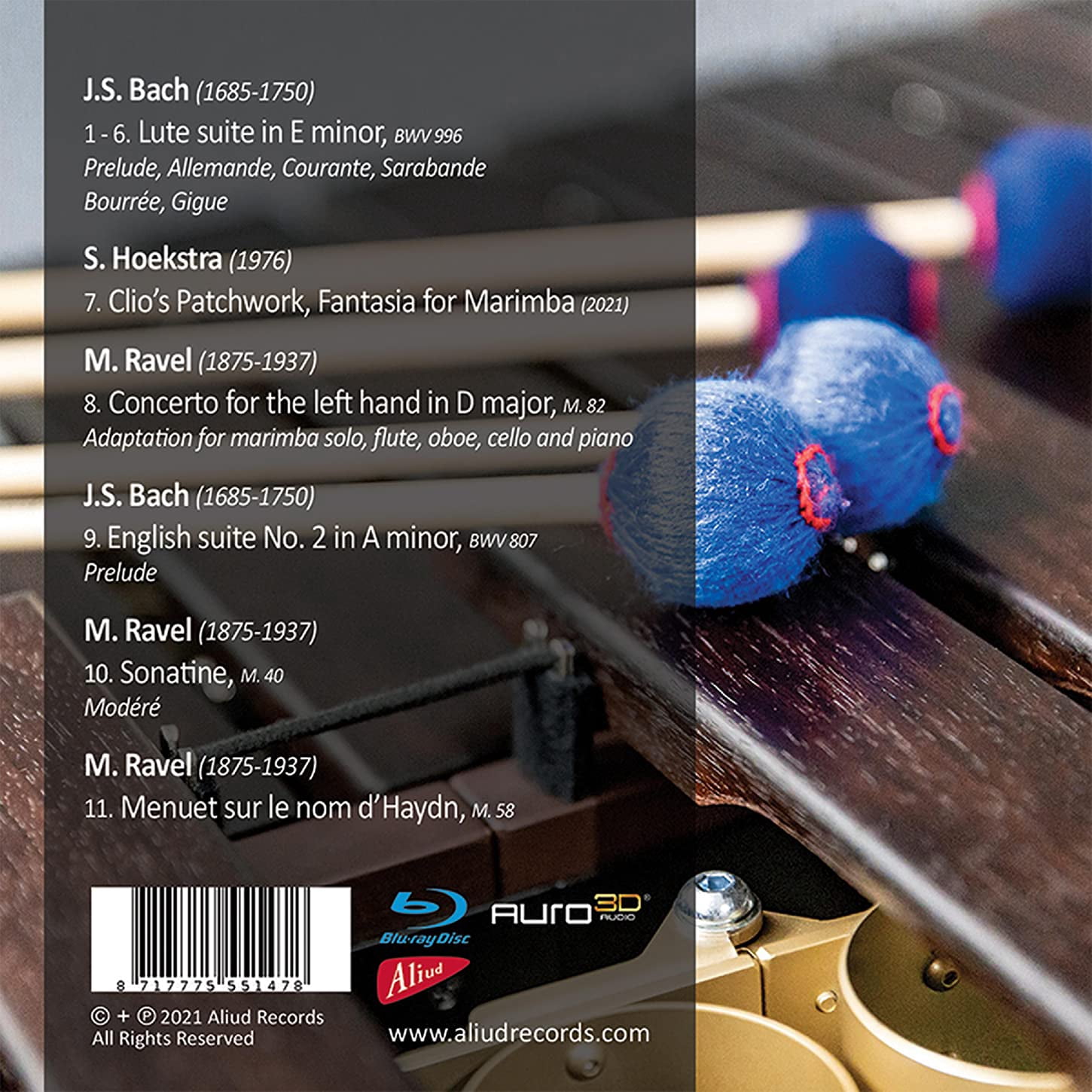 Arjan Jongsma - New Perspectives for Marimba - Music & Performance - Blu-ray