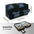 thumbnail image 4 of XMXT Large Capacity Makeup Bag, Games Life Blue Pattern Storage Bags Travel Toiletry Cosmetic Bag for Women Men, 4 of 9