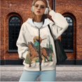 thumbnail image 3 of Yuyamidu Women's Sweatshirt Cowboys Sweatshirt Western Sweatshirts for Women Zip Up Hoodie Oversized Sweatshirts Long Sleeve Casual Drawstring Drop Shoulder Sweatshirts Jacket with Pocket 3XL, 3 of 8