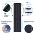 thumbnail image 4 of Plato de carga Conjunto de panel solar de silicio monocristalino de 50W + 50W Panel solar flexible y Tomshoo Plato de carga, 4 of 7
