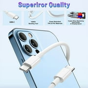 USB C Charger Fast Charging for iPhone 17 16 15 - 2Pack 20W PD USB C Wall Charger with 6FT Fast Charging Cable Compatible iPhone 17/17 Pro/17 Pro max/Air,16 15 Pro Max Plus, iPad, Android