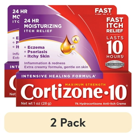 (2 pack) Cortizone-10 Intensive Healing Anti-Itch Creme, 1oz