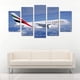 thumbnail image 2 of Cuadro Decorativo Avión Boeing A380 Emirates Juego De 5 Piezas 150x80cm Ideal Para Sala Oficina Estudio Decoración Moderna, 2 of 5
