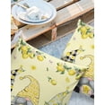 thumbnail image 2 of Pack of 2 Outdoor Pillow Covers, Summer Lemen Gnomes Waterproof Square Throw Pillowcase Cushion Decorative Pillow Covers for Couch Patio Tent, 26x26 in, 2 of 6