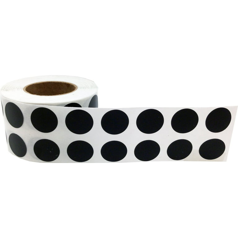 Black Circle Dot Stickers, 0.5 inch Round, 1000 Labels on A Roll