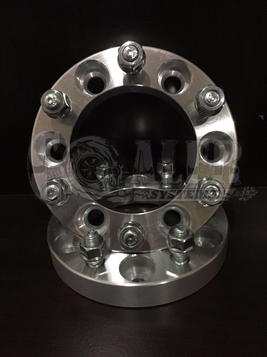 2pc 1" Chevy 6x5.5" to 6x5.5" Wheel Spacers Adapters Colorado Thick Studs Set