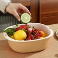 thumbnail image 4 of TUWABEII Home Decor Clearance Kitchen Organizer Basket Food Safe Plastic Drainer Space Saving Storage Container For Vegetables Utensils Sturdy Design Easy Clean Multi Purpose Use, 4 of 6