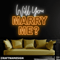 thumbnail image 2 of Craftnamesign Will You Marry Me Neon Sign, Engagement Wall Art, Party Wall Decor, 2 of 4