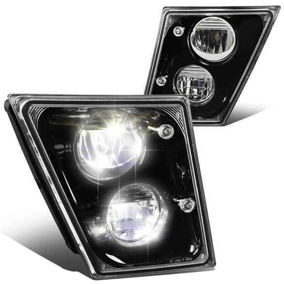 DNA Motoring For 03-17 Volvo VN VNL VNM VNX Truck Full LED Bumper Driver Fog Light Lamps Pair Black