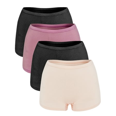 

B2BODY Women s Breathable Boy Short Brief Panties Small to Plus Sizes Multipack