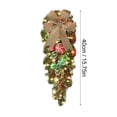 thumbnail image 4 of Miyuadkai Halloween Christmas Wreath with LED Lights 40cm, Wreaths for Front Door Artificial Pine Vine Garland with Red Bow Bells for Front Door Wall Window Holiday Decor, 4 of 5