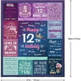 thumbnail image 6 of 12 Year Old Girl Gifts, Gifts for 12 Year Old Girls Throw Blanket 50x40in, Birthday Gift for 12 Year Old Girl, Cool Presents for 12 Year Old Girls, 12th Birthday Decorations for Girls Blanket, 6 of 6