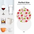 thumbnail image 7 of Bingfone Vintage Hand Drawn Strawberry Leather Drinks Coasters with Set of 6,Suitable for Home Kitchen,Coffee Cup Coasters Home Gift, 7 of 7