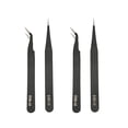 thumbnail image 1 of Stainless Steel Tweezers, Anti Static Tweezers Sturdy 4 Pcs Strong Clamping With Protective Cover For Beauty, 1 of 8