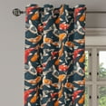 thumbnail image 3 of Ambesonne Koi Fish Grommet Curtain, Japanese Carp Peaceful Art, 50"x84", Dark Petrol Blue and Orange, 3 of 5
