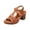 Brown, variant on Women's Block Heel Platform Sandals Retro Breathable Open Toe Ankle Strap Comfortable Slip On Wedge Dressy Shoes Brown Size 9.5