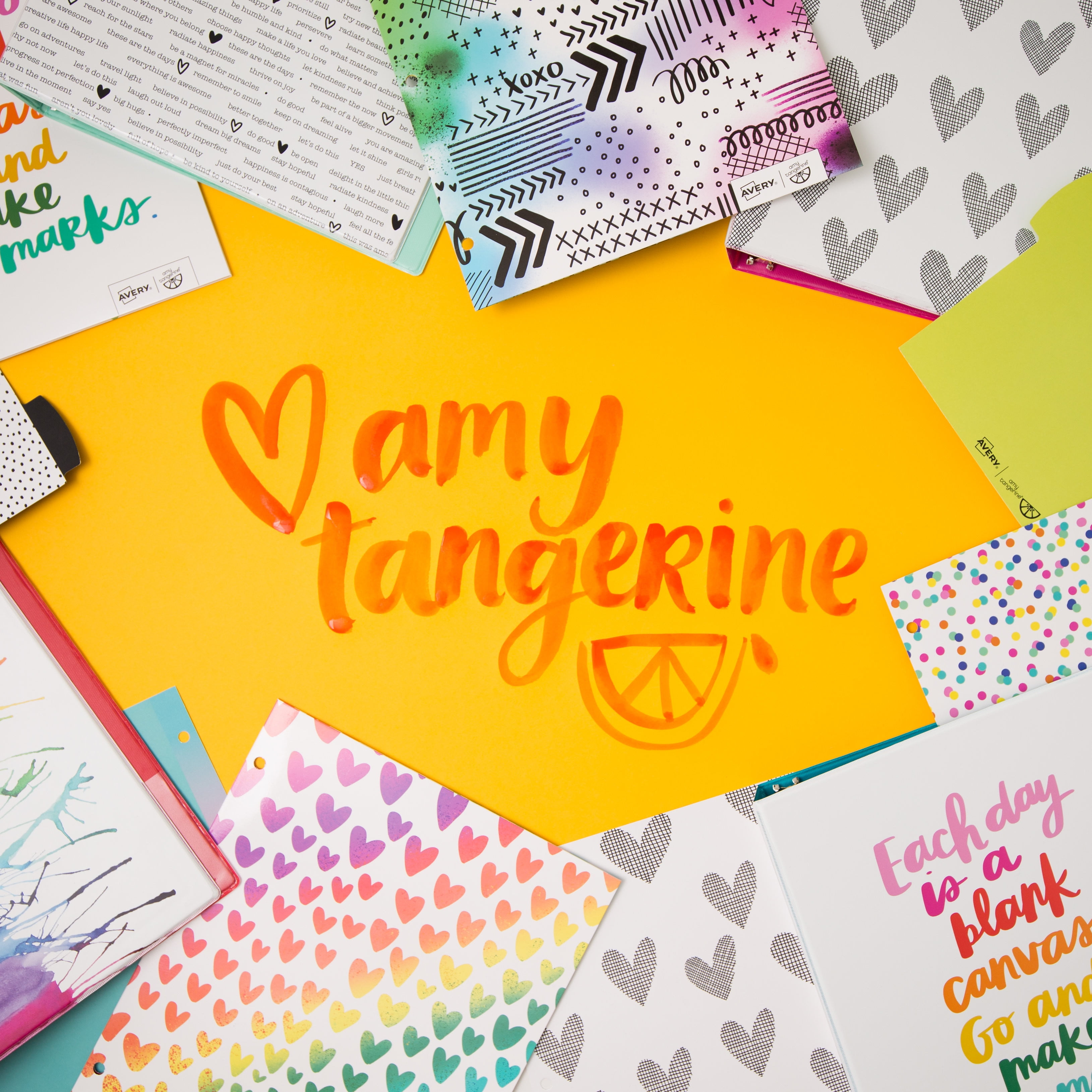 Avery + Amy Tangerine Designer Collection Binder, 1