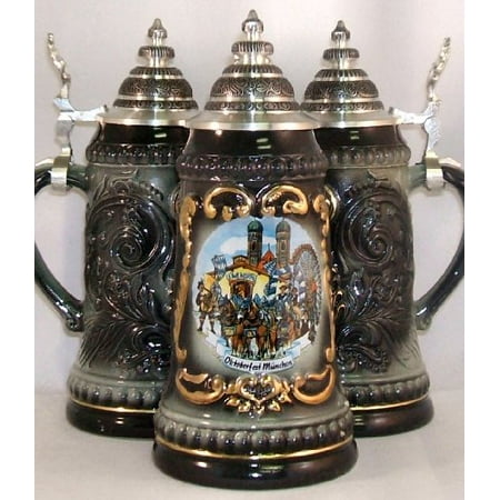 Souvenir Stein - Black Oktoberfest German Beer Stein .125L Made in Germany New ONE Beer Stein Mug