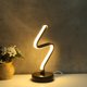 thumbnail image 4 of Kuymtek Lámpara de mesa acrílica curva de luz con forma de espiral LED, decoración moderna para dormitorio (cálido), 4 of 9
