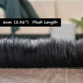 thumbnail image 3 of iLieber Sheepskin Soft Fluffy Fur 4x6 Black Area Rug, Fuzzy Rug Washable Faux Fur Rug for Living Room Nursery Playroom Rectangle, 3 of 6
