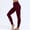 Wine, variant on VKOYWKM Womens Yoga Leggings Clearance Elastic High Waisted Workout Leggings Solid Color Athletic Leggings Slim Fit Stretchy Seamless Leggings Size L Navy