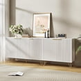 thumbnail image 3 of TV Stand for 75 inch TV Modern Entertainment Center Cabinet with 5 Doors Wood Media Console Storage Cabinets for Living Room Bedroom, White, 3 of 8