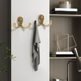 thumbnail image 4 of One Aramid Wall-Mounted Alloy Clothes Hook Coat Hooks Double Prong Coat Hooks Wall Mounted with Screws No Black Coat Hooks for Hanging Towel Coat Bag Hat Cup Key, 4 of 8