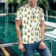 thumbnail image 6 of Rateoe Avocado Friends Pattern Men’s Baseball Short Sleeve Polo Shirt, Midweight Men's Shirt Golf Shirt Polo Shirts Quick Dry Short-Medium, 6 of 7