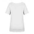 thumbnail image 5 of Scyoekwg Womens Short Sleeve Shirts Square Neck Tunic Tshirt Lightweight Comfy Loose Trendy Solid Color Blouses (White,XL), 5 of 6