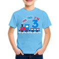 thumbnail image 4 of Huowey Boys T Shirt Top Boys Toddler Short Sleeve Tee T Shirt Tops Tees Shirts Graphic Cotton Casual Crewneck T-Shirts Tops,Light Blue,3-4 Years, 4 of 4