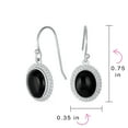 thumbnail image 4 of Bling Jewelry Womens Western Cable Edge Oval Black Onyx Drop Earrings .925 Silver Fish Hook, 4 of 4