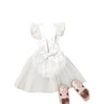 thumbnail image 3 of wybzd Baby Girl 1st Birthday Outfit Lace Tulle Romper Princess Tutu Dress First Birthday Photography Clothes White 3-6 Months, 3 of 7