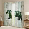 thumbnail image 2 of Manfei Framhouse Bear Animal Blackout Curtains Set of 2 (52x84 Each), Rustic Lodge Cabin Window Curtains, Hunting Wildlife Curtains and Drapes, Curtains and Drapes Decor, 2 of 6