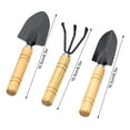 thumbnail image 6 of Mini Garden Tools - Indoor Plant Tools - 3 Piece Garden Tool Set Small Hand Tools for Gardening 6.8 Inch for Planting Flowers Black Size:L, 6 of 6