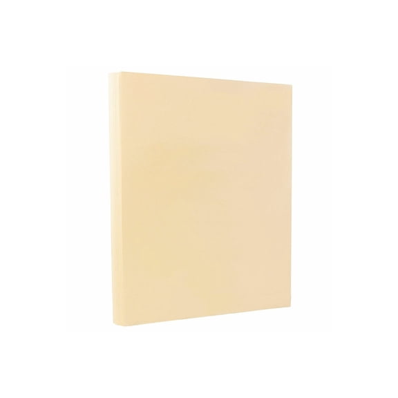 JAM PAPER 8.5" x 11" Vellum Bristol Cardstock 67lb Cream 100/pack (169824G)